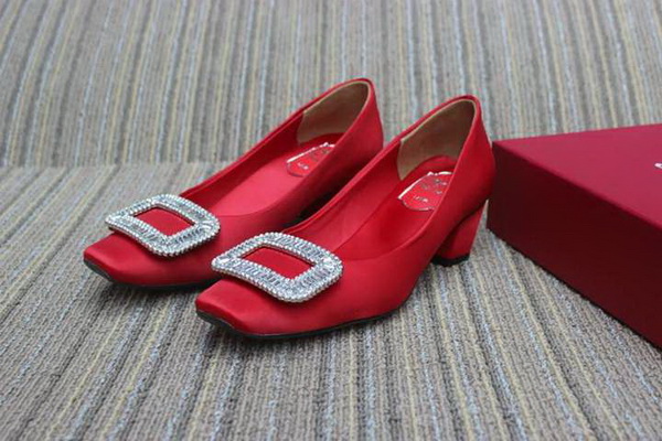 RV Shallow mouth Block heel Shoes Women--027